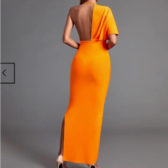 Orange Wedding Guest Dress Brand New - Picture 2 of 3